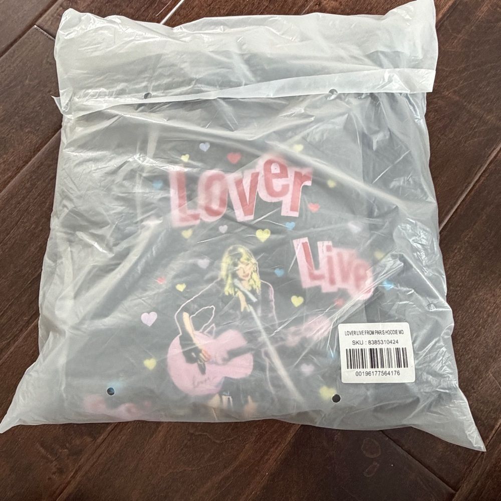 NWT Official Taylor Swift 'Live From Paris' Lover Concert Hoodie - Unisex Medium - Picture 7 of 10